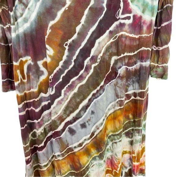 FP Free People We The Free Midi Tunic Dress Womens Small Geode Tie Dye Mesh Back - Picture 6 of 16